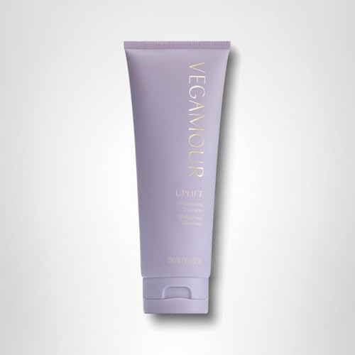 VEGAMOUR UPLIFT shampoo daily-use image in a bathroom setting