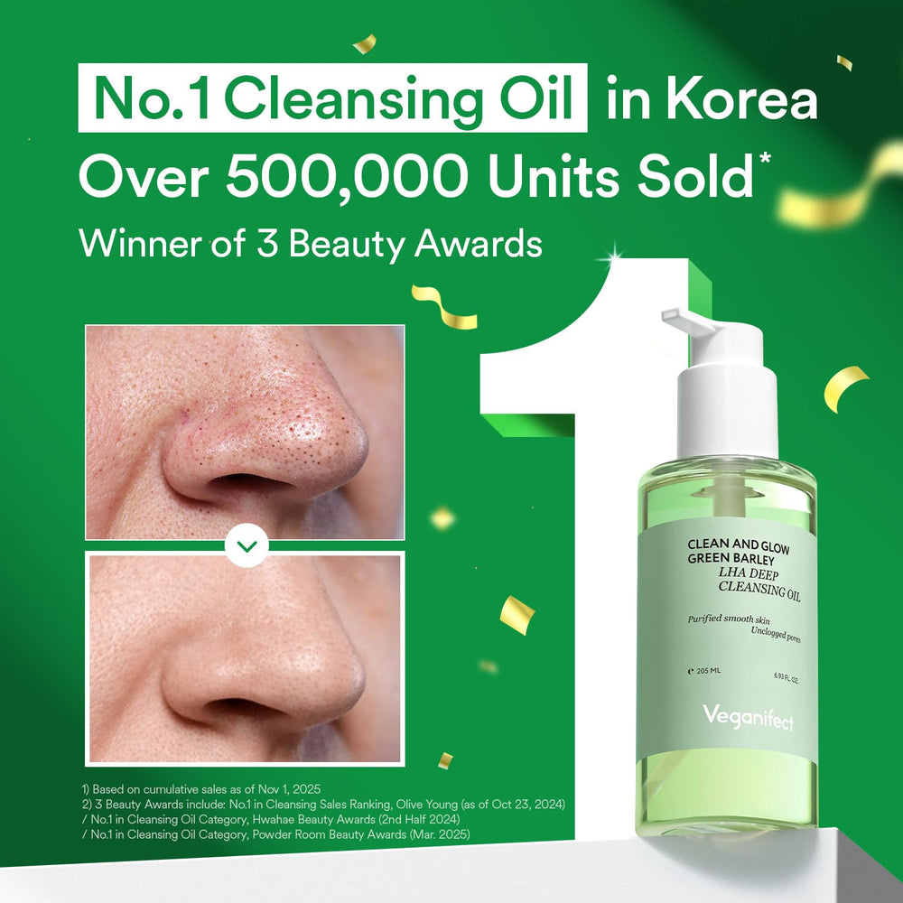 VEGANIFECT Hydrating Light Cleansing Oil pump—easy, mess-free makeup removal