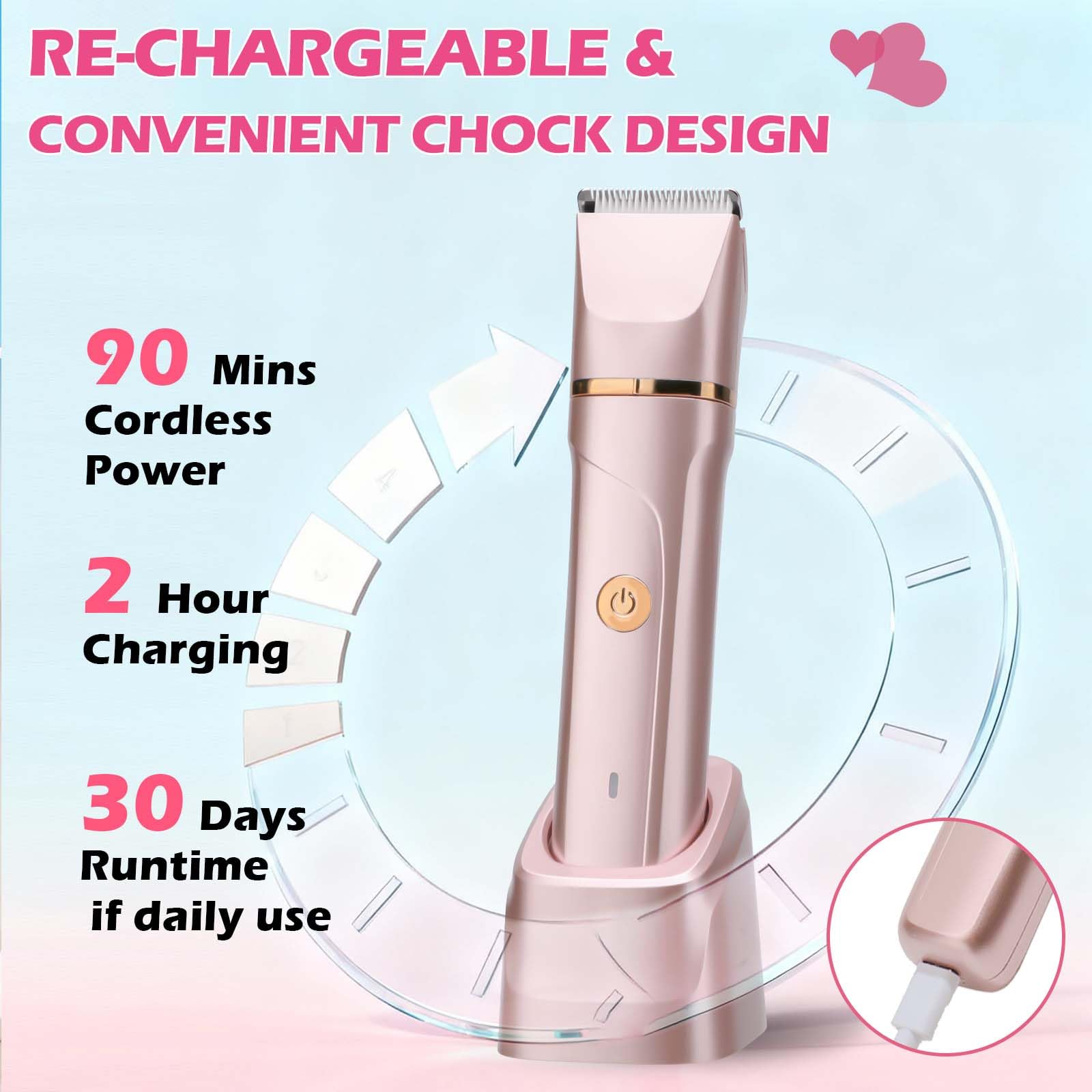 VEGITERIA bikini trimmer sleek design enhances everyday beauty routine