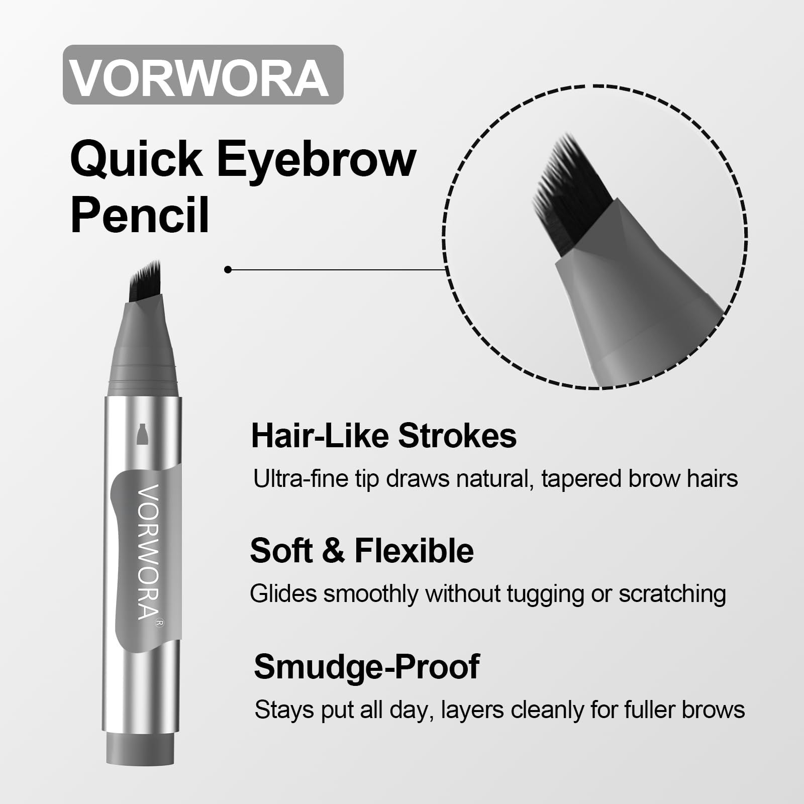 VEIAH Eyebrow Pen angled-tip supports precise shaping and arch definition.