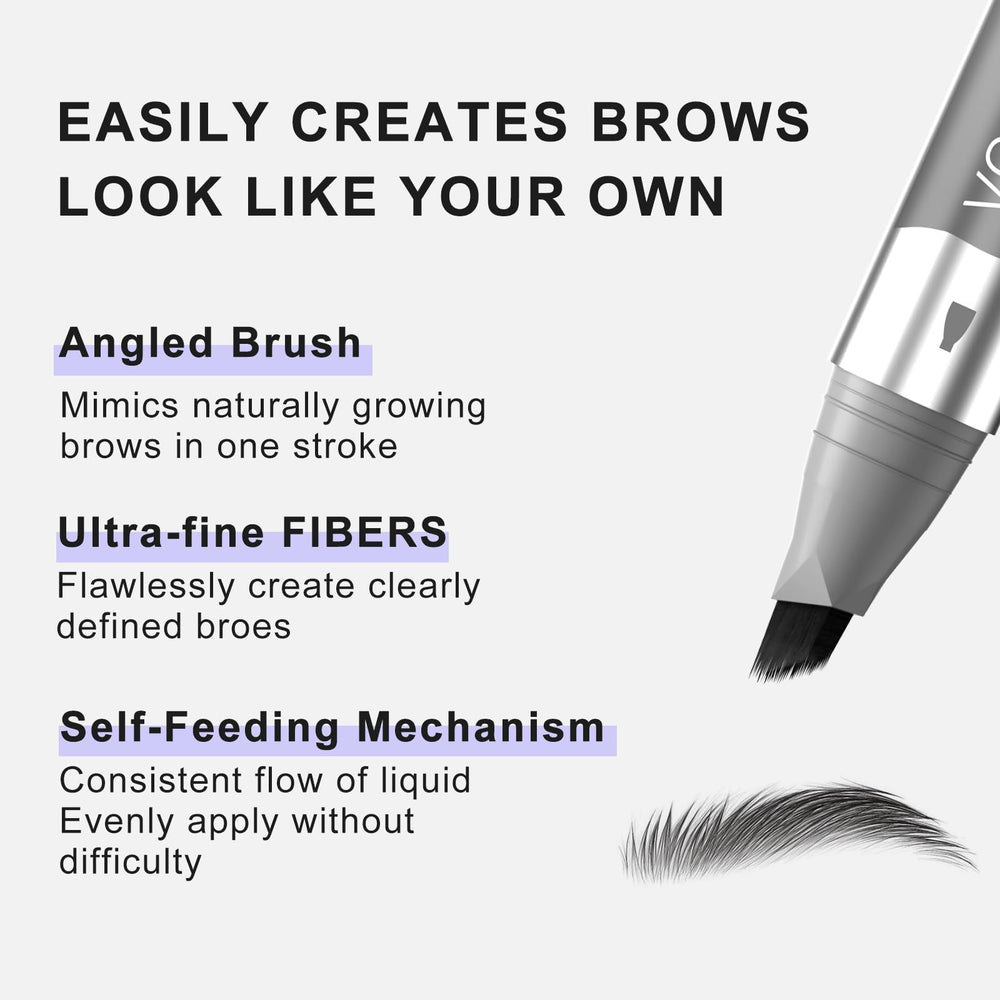 VEIAH Eyebrow Pen color range from soft blonde to deep brunette for authentic looks.