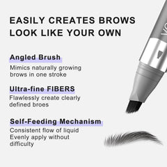VEIAH Eyebrow Pen color range from soft blonde to deep brunette for authentic looks.