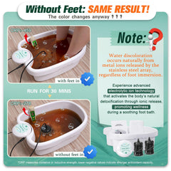 Veicomtech unit delivering a relaxing foot soak with gentle massage-like feel