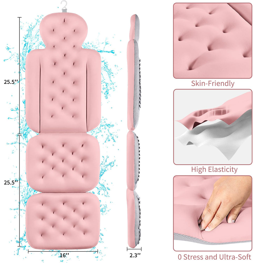 VEILS Light Pink bath cushion adds luxury to any tub.