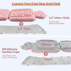 VEILS cushions offer thick padding for plush, comfortable bath sessions.