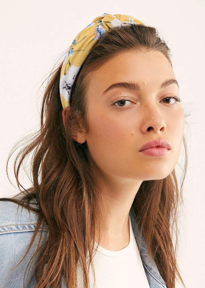 VELSCRUN flower-pattern headband closeup for feminine boho looks.