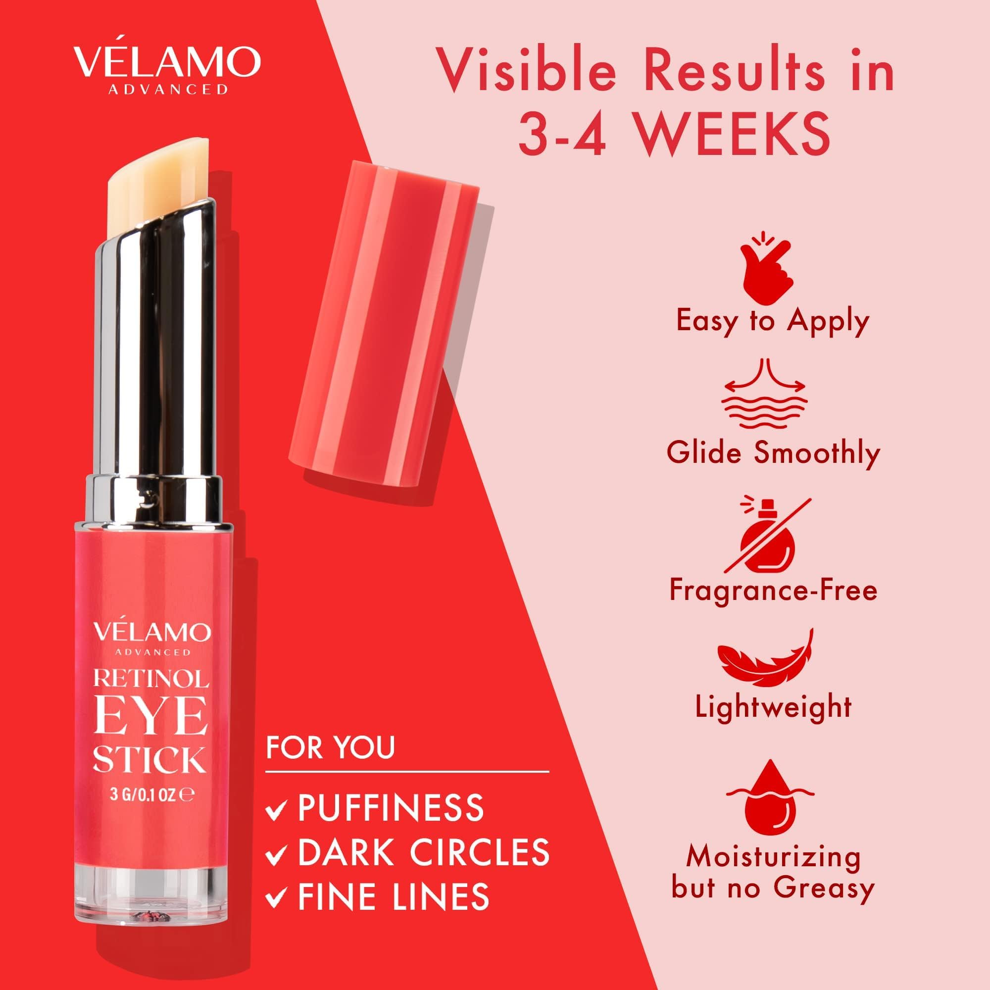 VELAMO ADVANCED brightening-firming result collage suggests visible improvement possibilities.