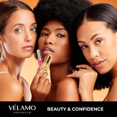 VELAMO ADVANCED Retinol Face Stick close-up texture shows a smooth, creamy formula ready to apply.