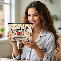 VeloKomo magic makeup bag with books and spells design for daily use.