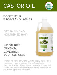 Velona castor oil on dry hair demonstrates moisture and frizz control.