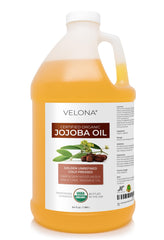 Velona Jojoba Oil bottle with pure organic oil for daily skincare hydration.