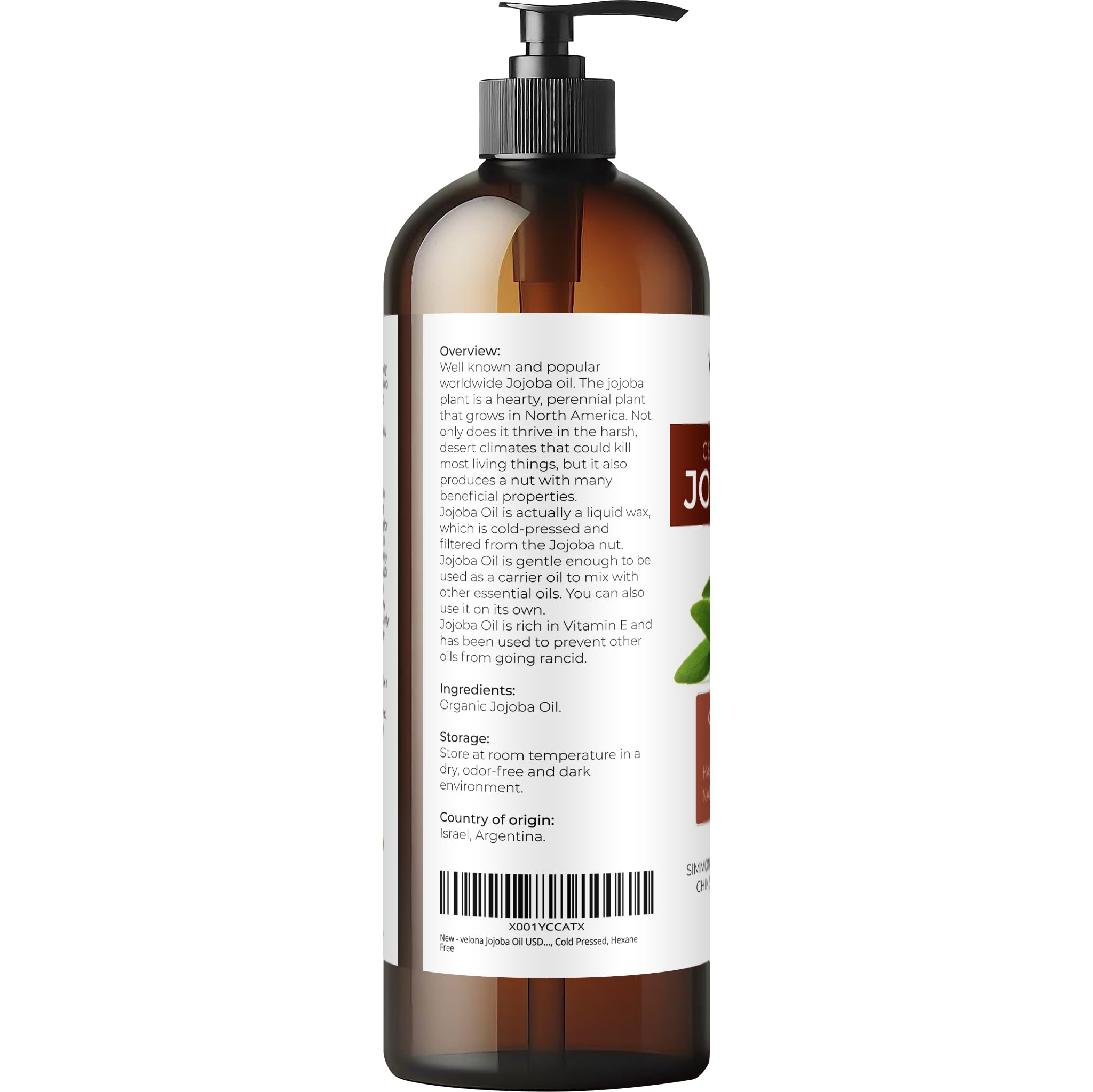 Velona Jojoba Oil golden liquid highlighting cold pressed hydration for face and body