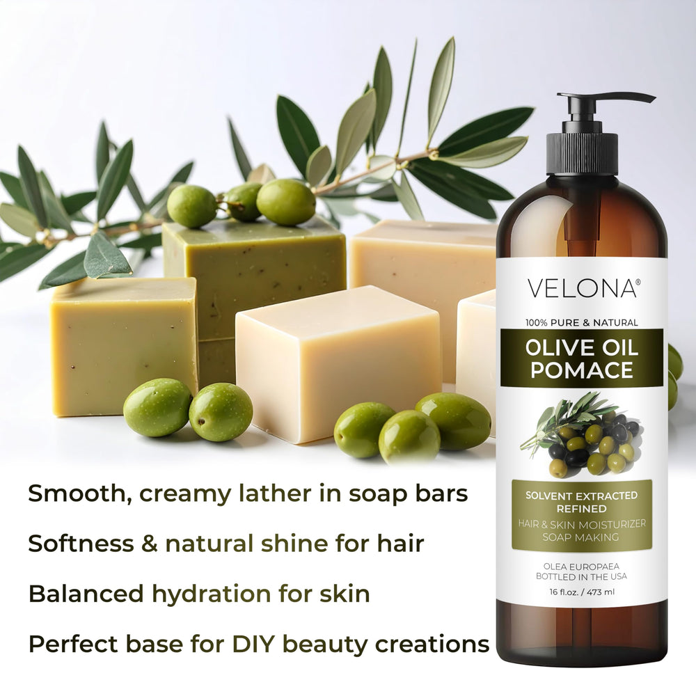 velona olive pomace oil soap blend—base oil delivers creamy lather in handmade bars