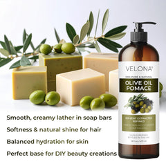 velona olive pomace oil soap blend—base oil delivers creamy lather in handmade bars