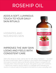 velona Rosehip Oil closeup texture highlights silky feel.