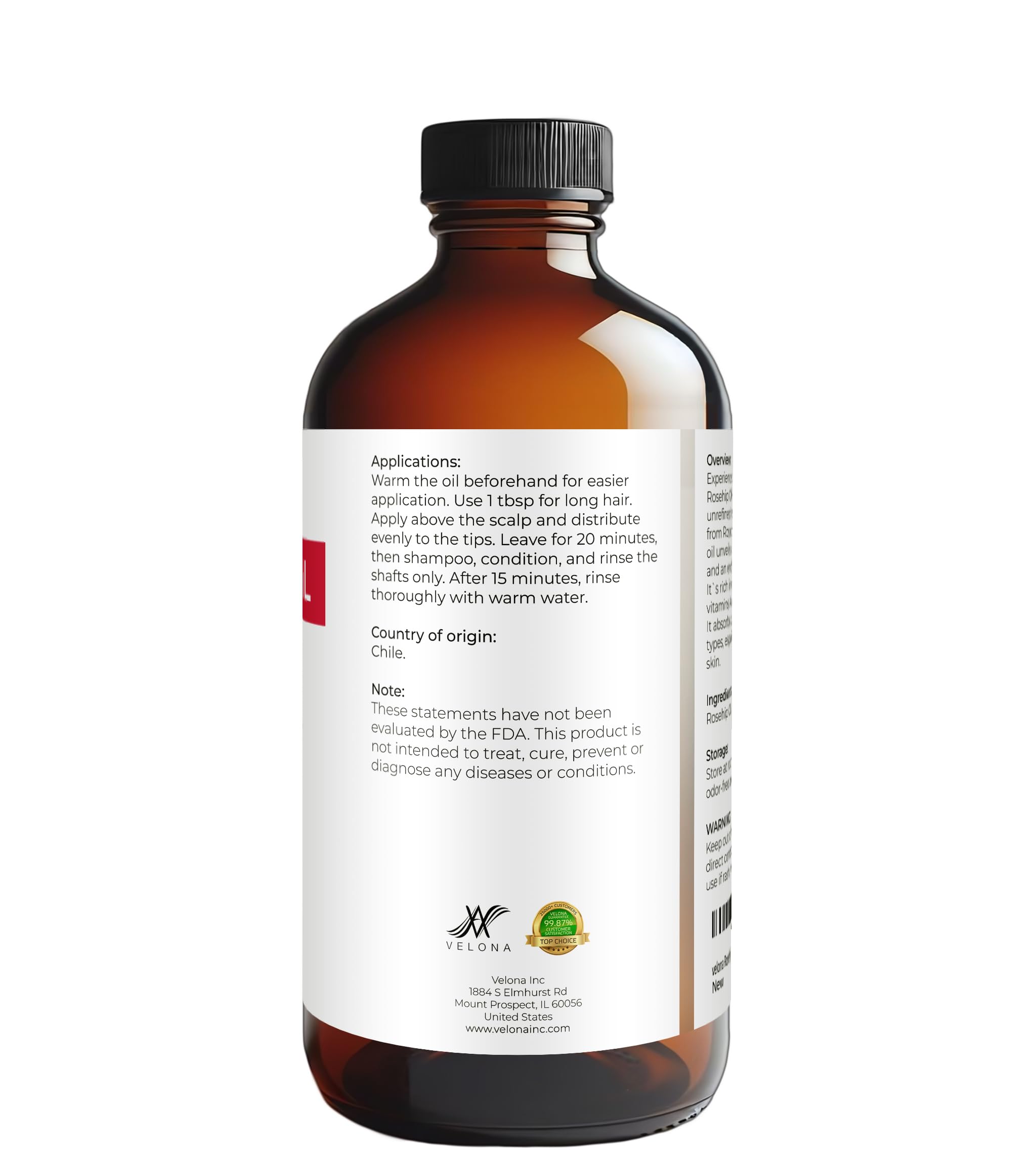 velona Rosehip Oil for hair care supports healthier strands.