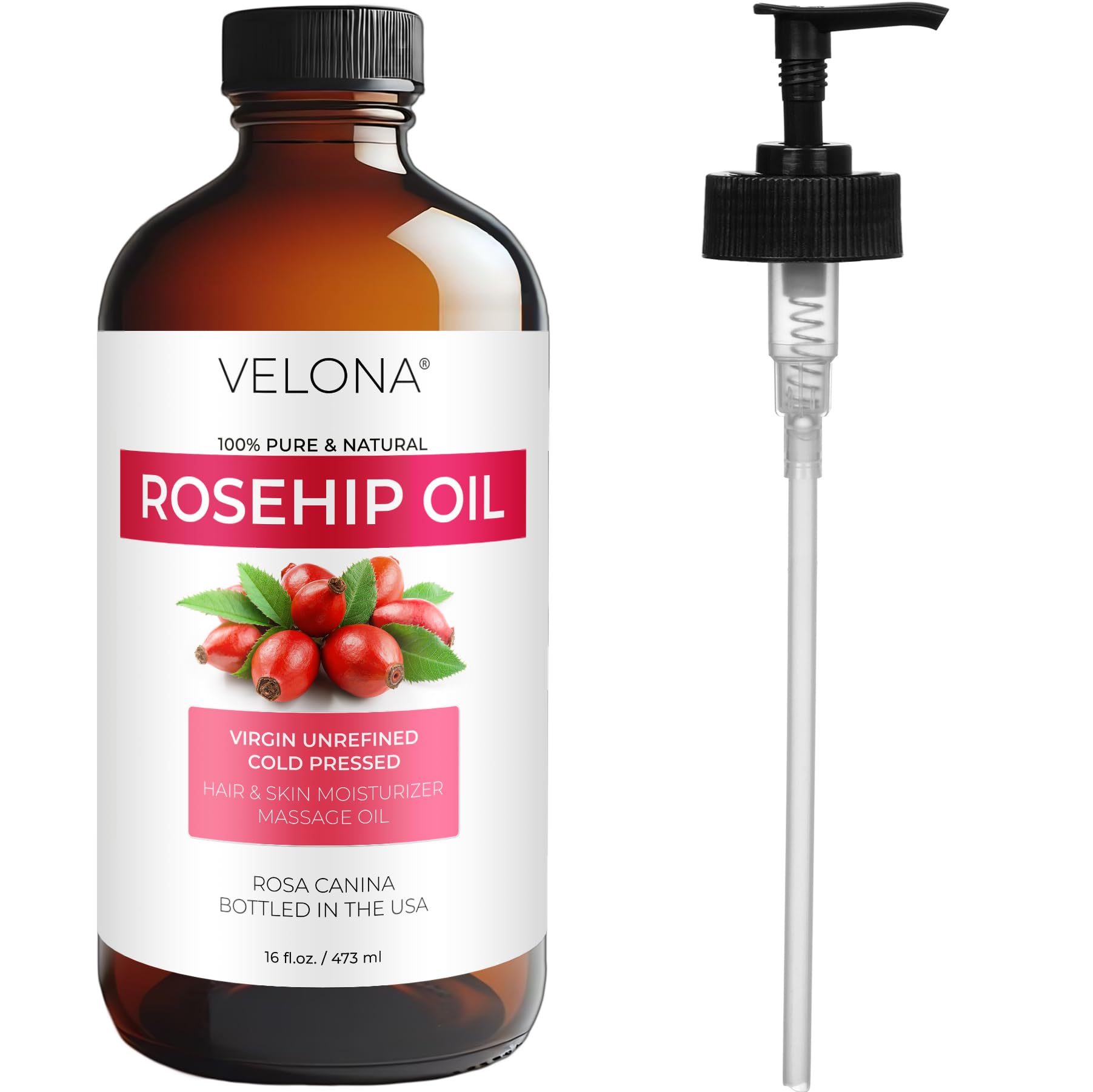 velona Rosehip Oil bottled in USA ensures quality control.