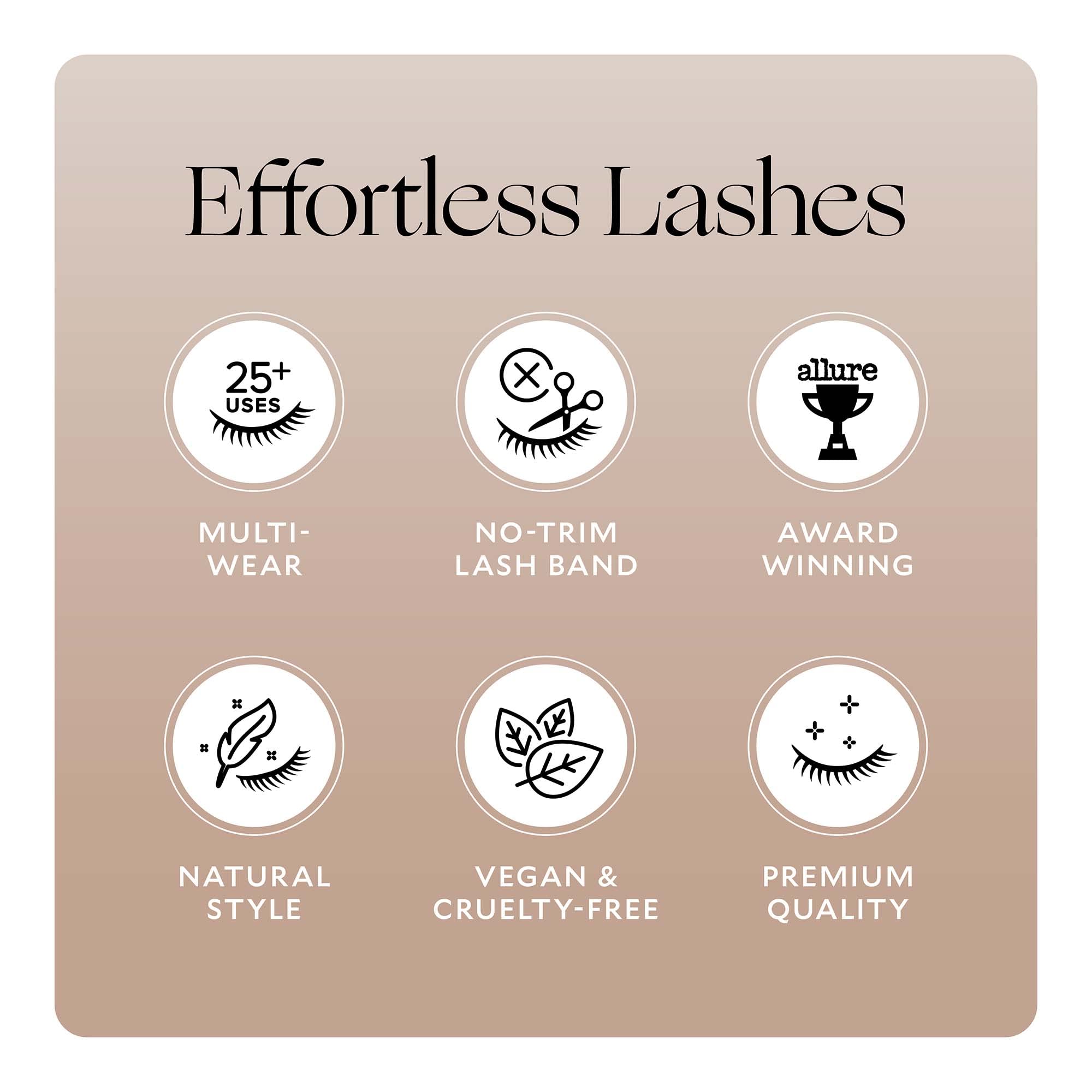 VELOUR Effortless Lashes with adhesive set easy application when pairing with Velour glue