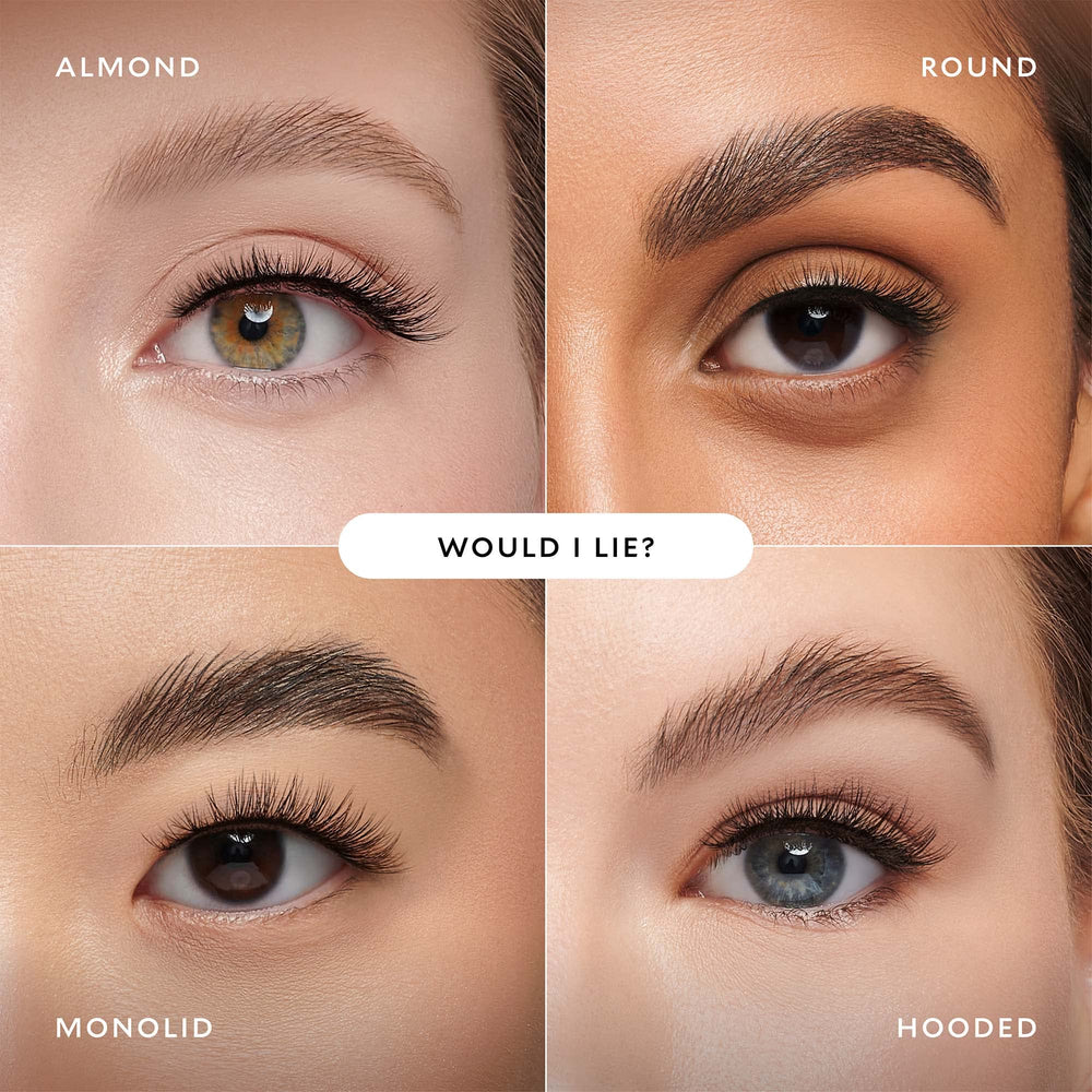VELOUR Velour Effortless Lashes application shot shows easy placement near lash line.