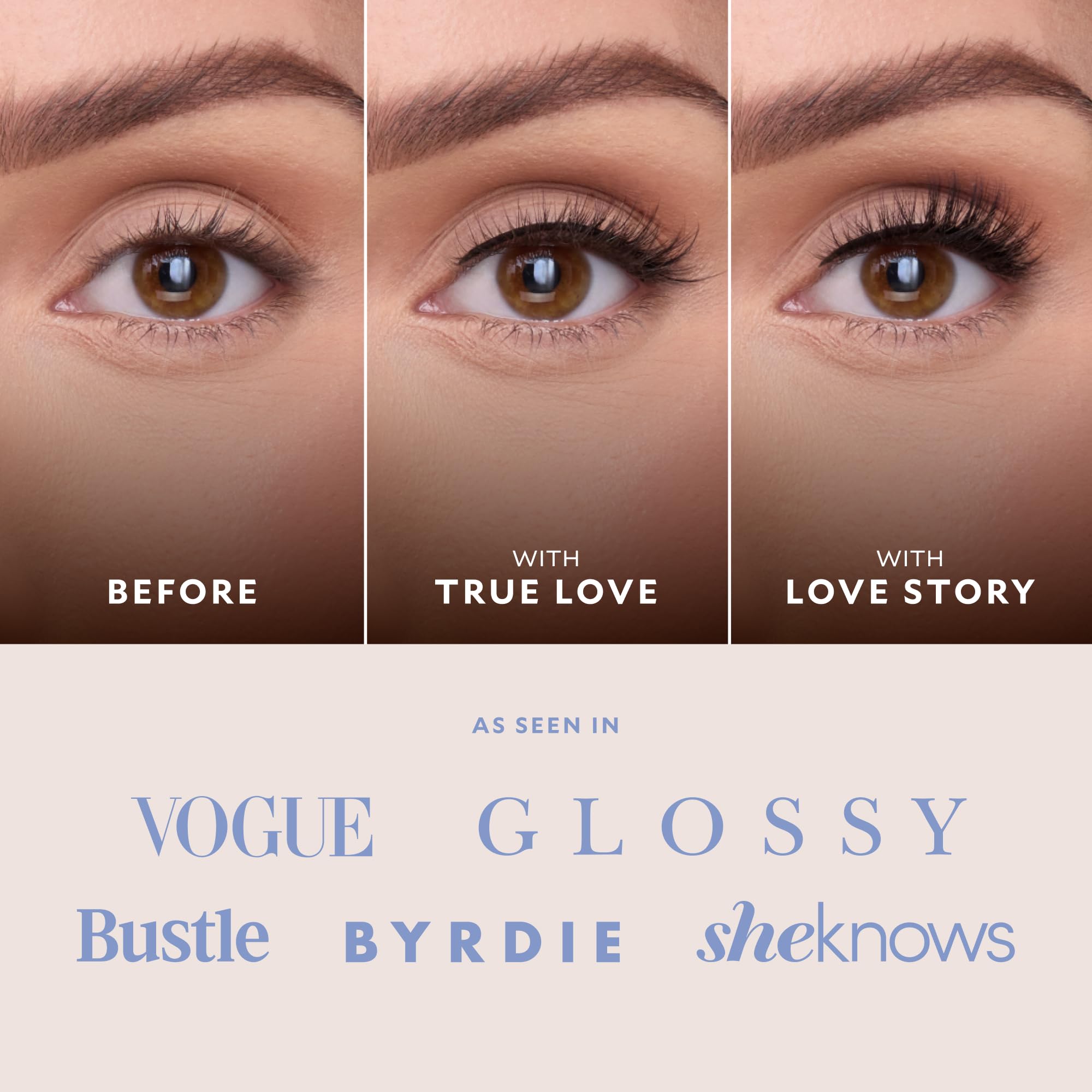 VELOUR Velour Effortless lash strips wear closeup demonstrates up to five uses