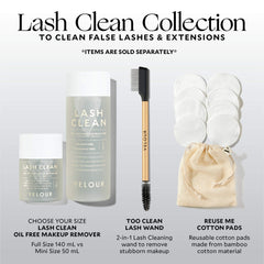 Velour Too Clean Lash Wand metal comb for detangling lash extensions and removing stubborn residue.