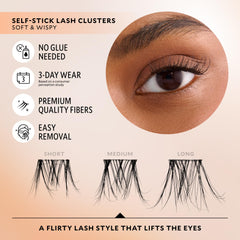 Closeup of Velour Xtensions self-stick underlash for seamless lift without glue.