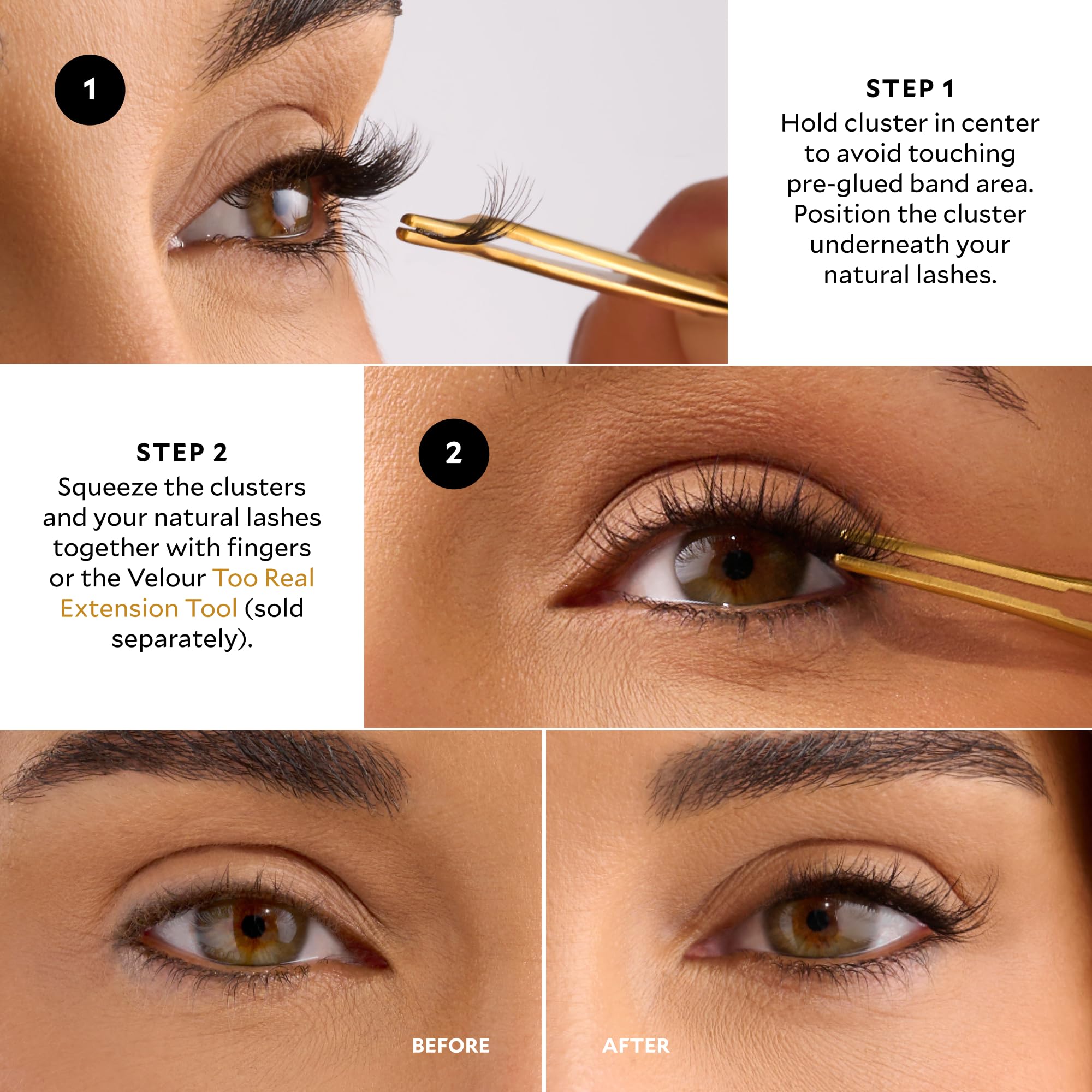 Velour Xtensions travel case with lashes highlighting portability for on-the-go use.