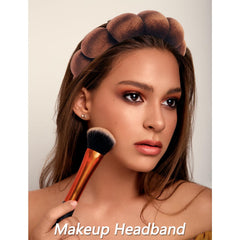 VELSCRUN bow-top spa headband features a cute bow for a stylish look.