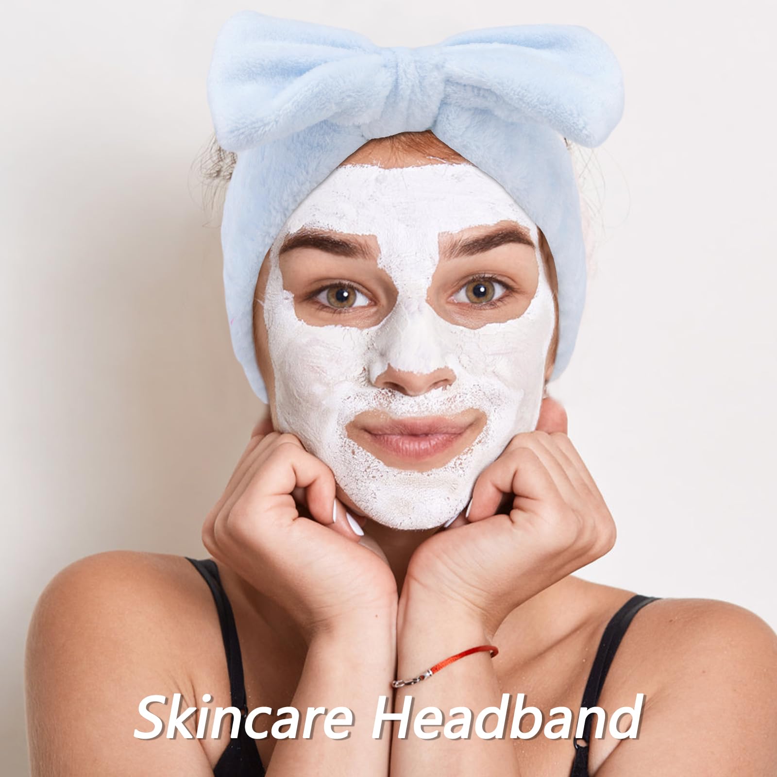 VELSCRUN facial skincare headband soft material supports extended mask sessions.