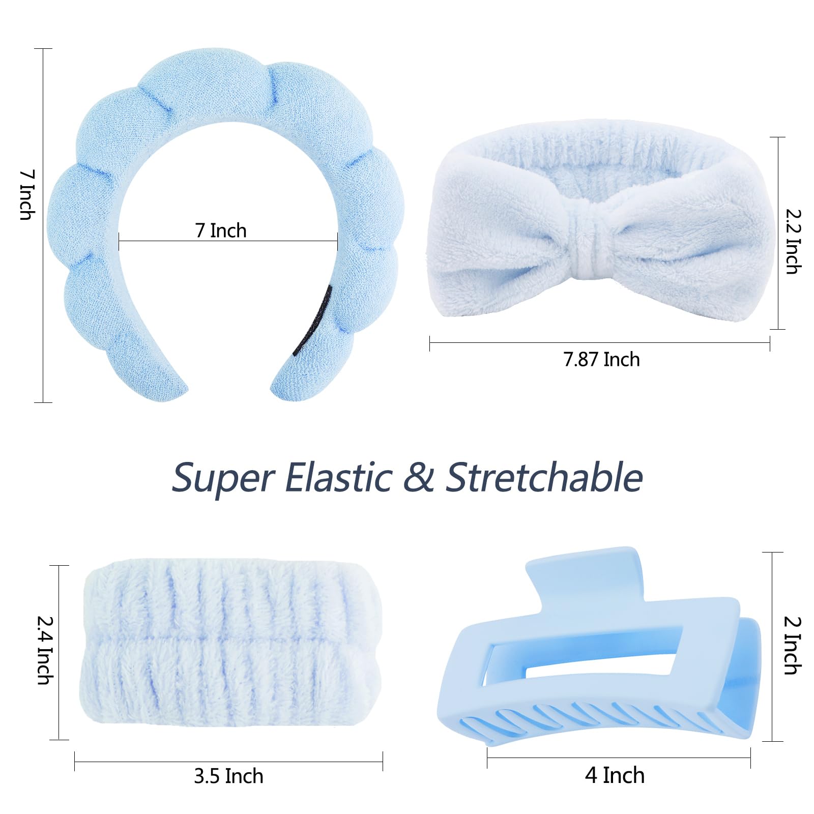 VELSCRUN headband with bow top adds cute detail to spa sessions.