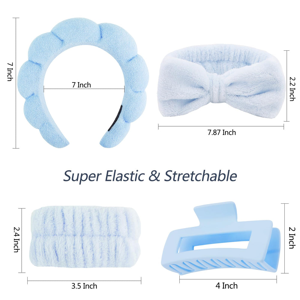 VELSCRUN headband with bow top adds cute detail to spa sessions.