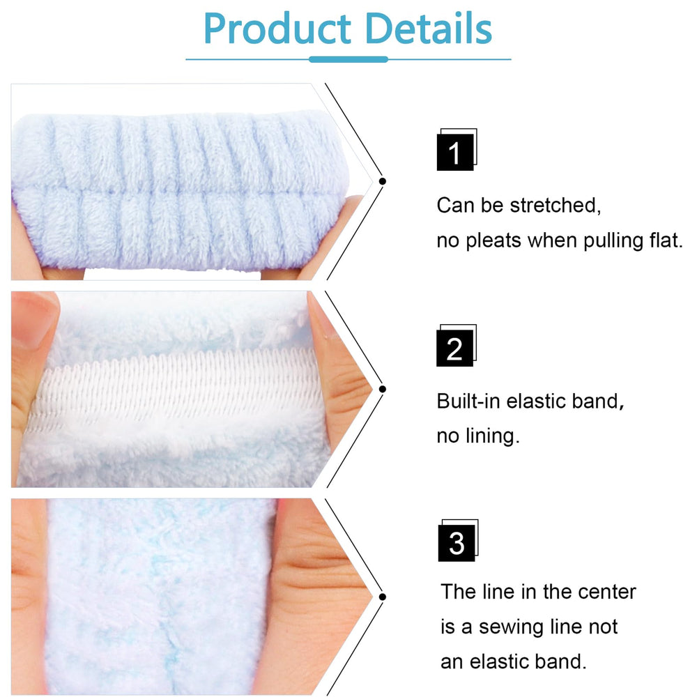 VELSCRUN headband suitable for masking and cleansing, reducing movement.