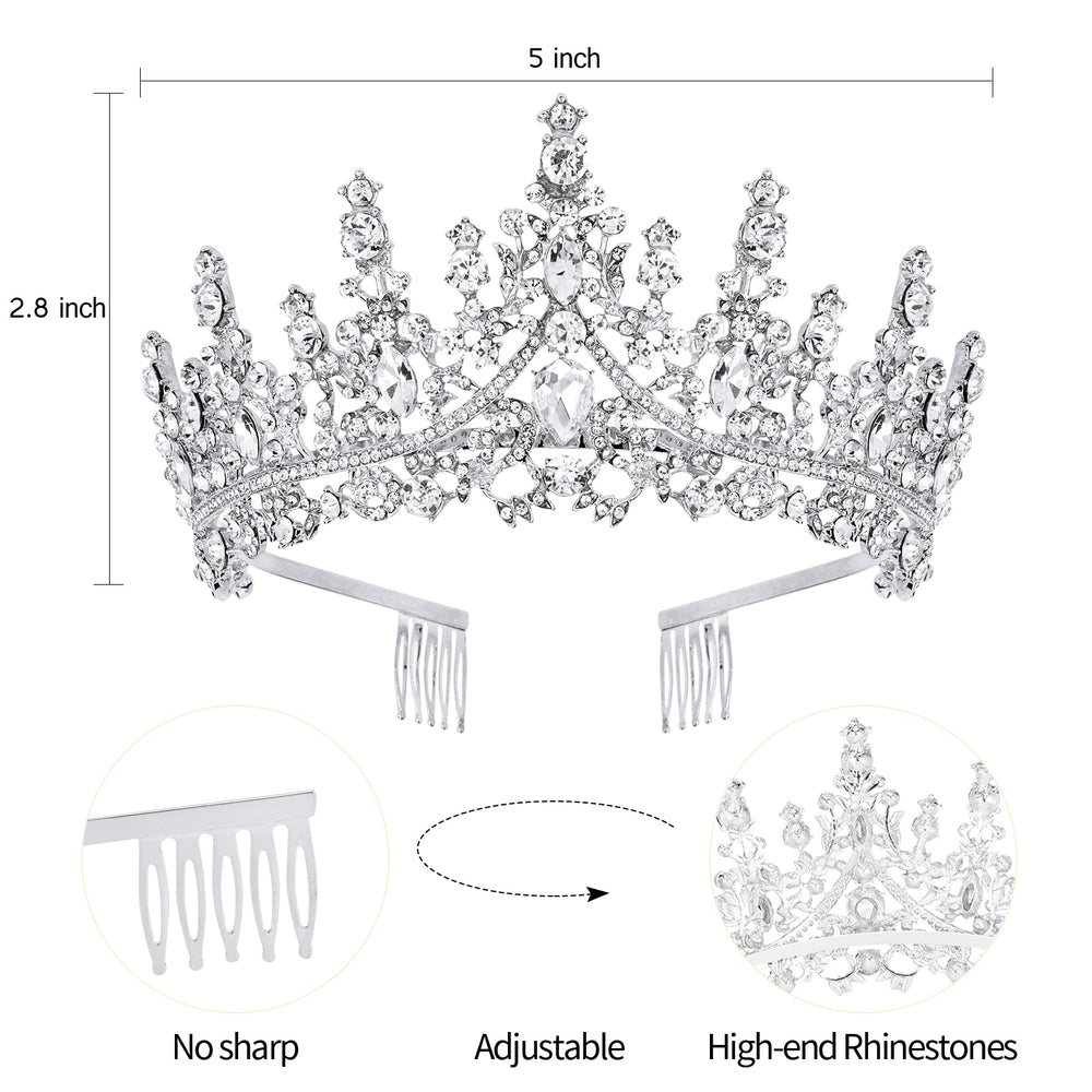 VELSCRUN tiara worn on model for wedding or prom vibes