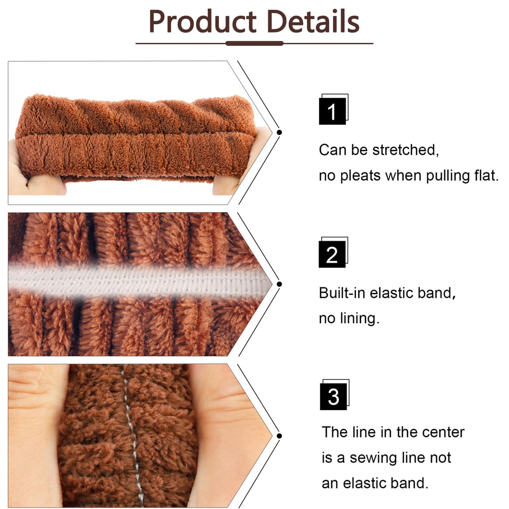VELSCRUN sponge-headband combo soft fabric feels gentle on skin.