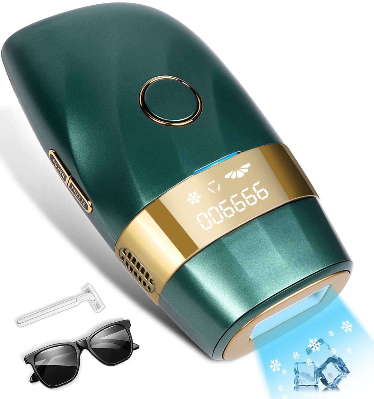 Velvvibe ice-cool-technology close-up showing gentle, comfortable at-home hair removal.