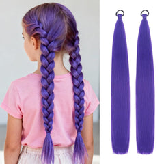 Vemet 2-pack purple ponytail extensions 26 inch for cosplay