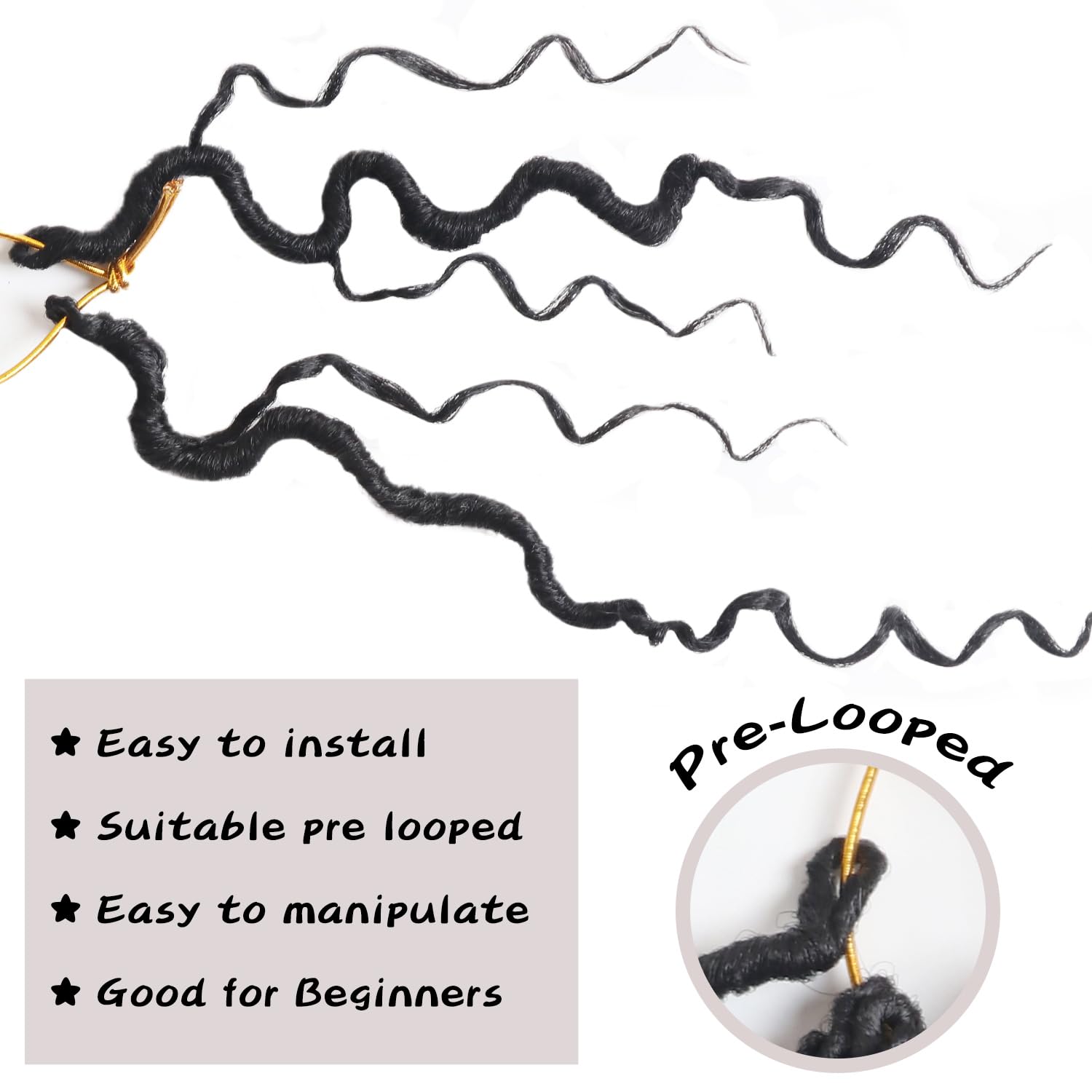 Vemet Goddess Locs crochet hair 8 inch odorless and knot-free for comfort