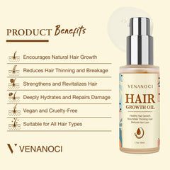 Venanoci Hair Growth Oil in daily routine promotes healthier, fuller-looking hair
