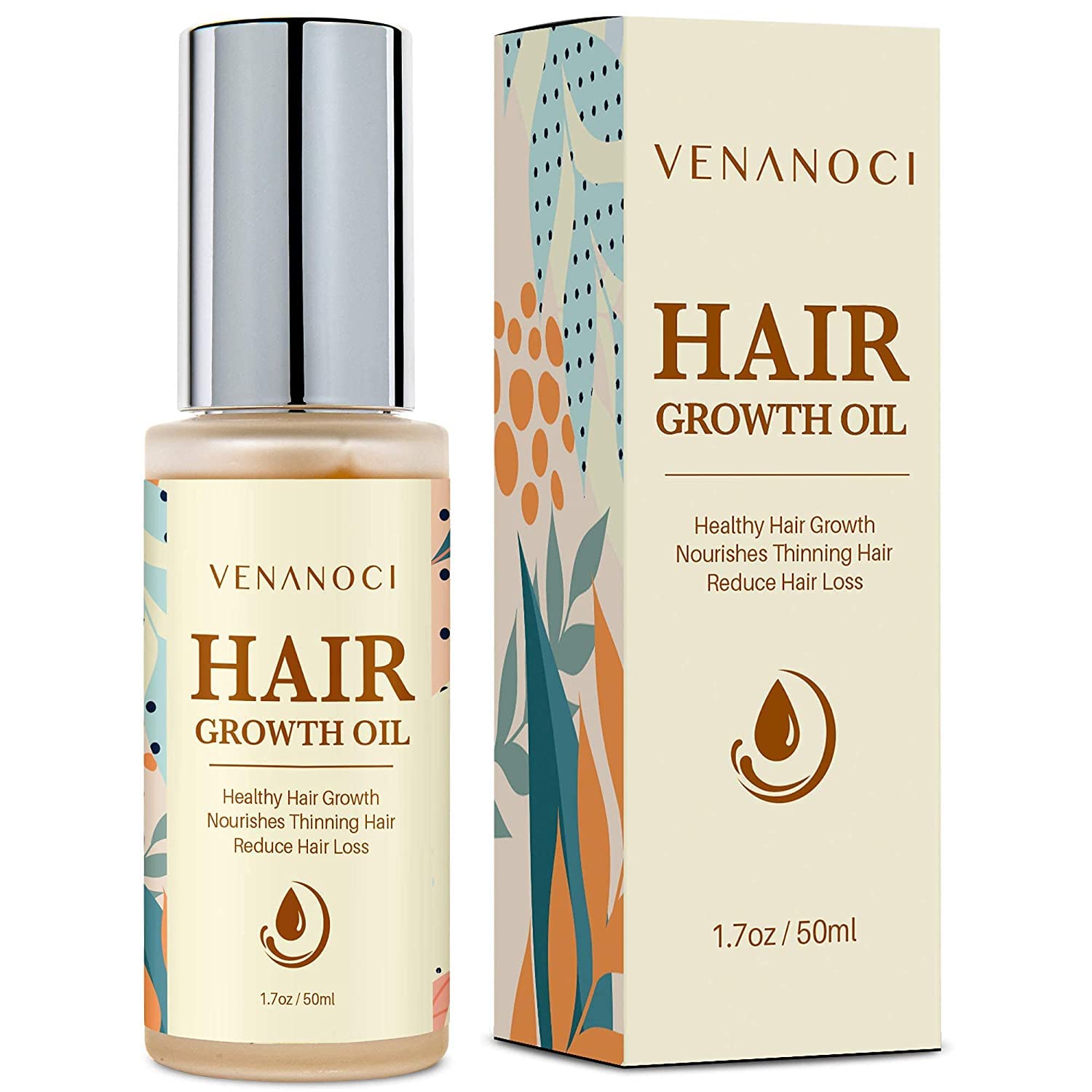 Venanoci Hair Growth Oil rosemary bottle close-up for scalp nourishment