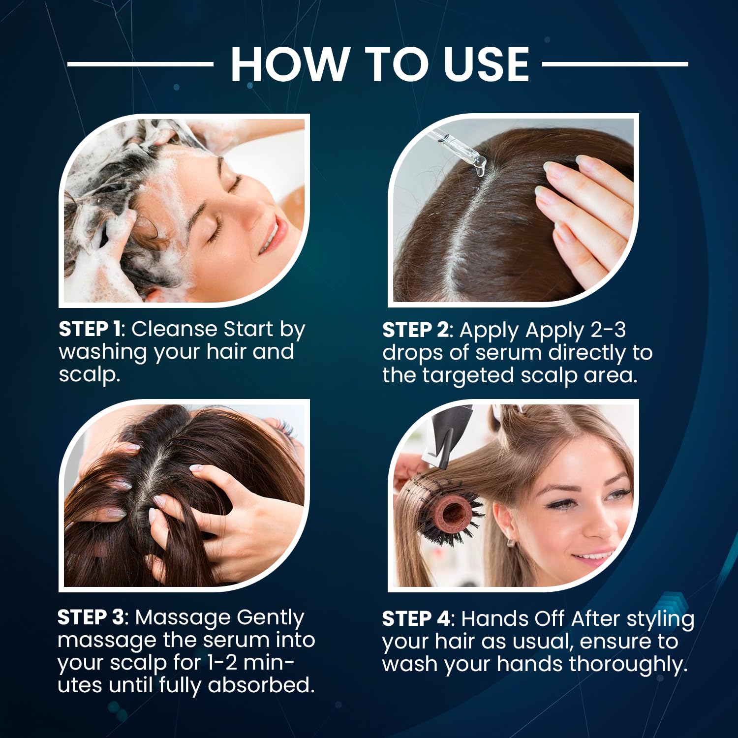 Venanoci scalp-care close-up shows a gentle, conditioning feel.