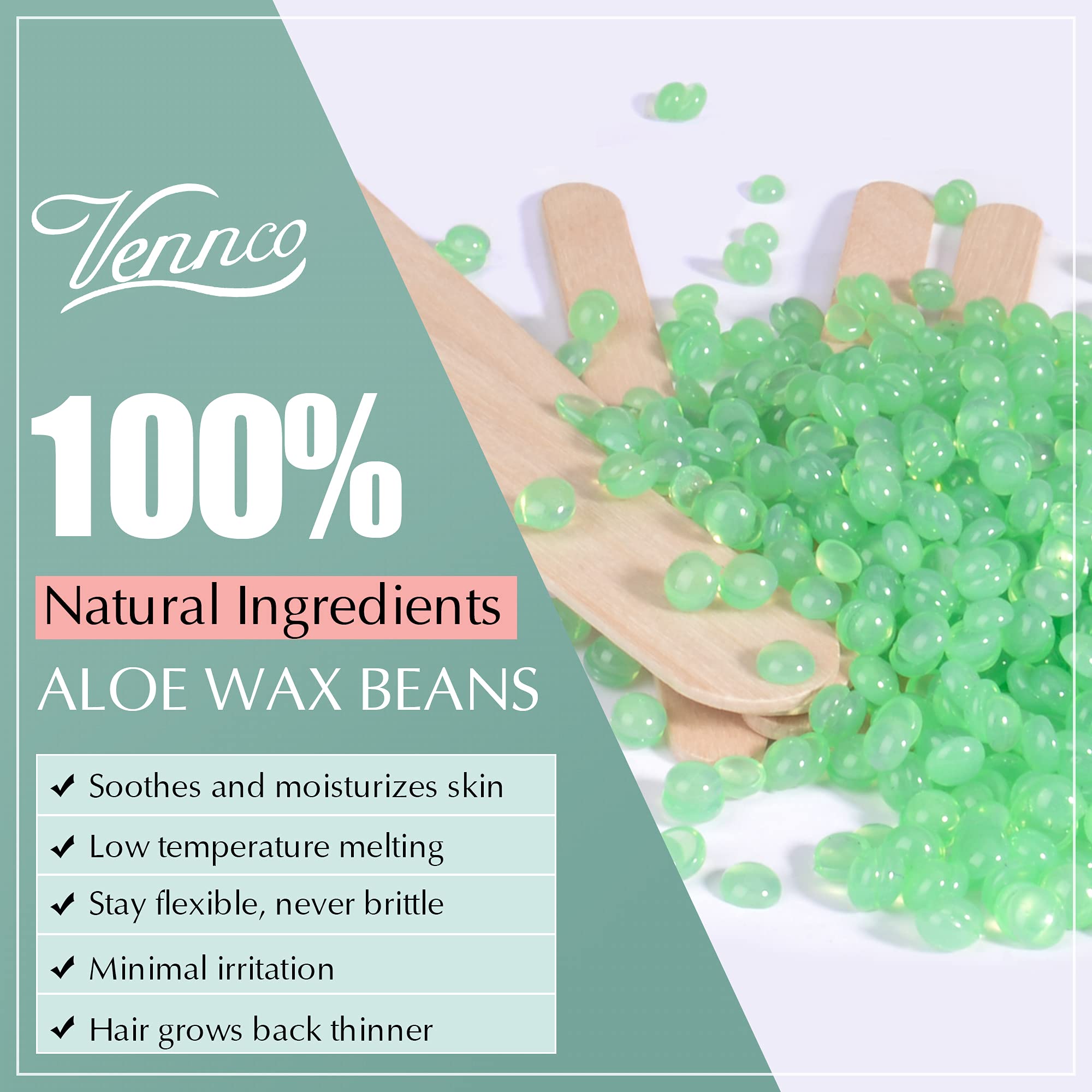 VENNCO Brazilian bikini wax beads for sensitive areas