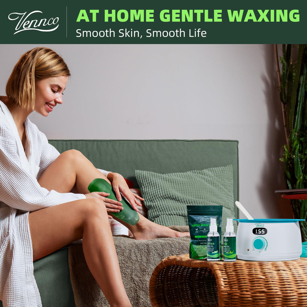 VENNCO gift packaging highlights a stylish premium waxing experience.