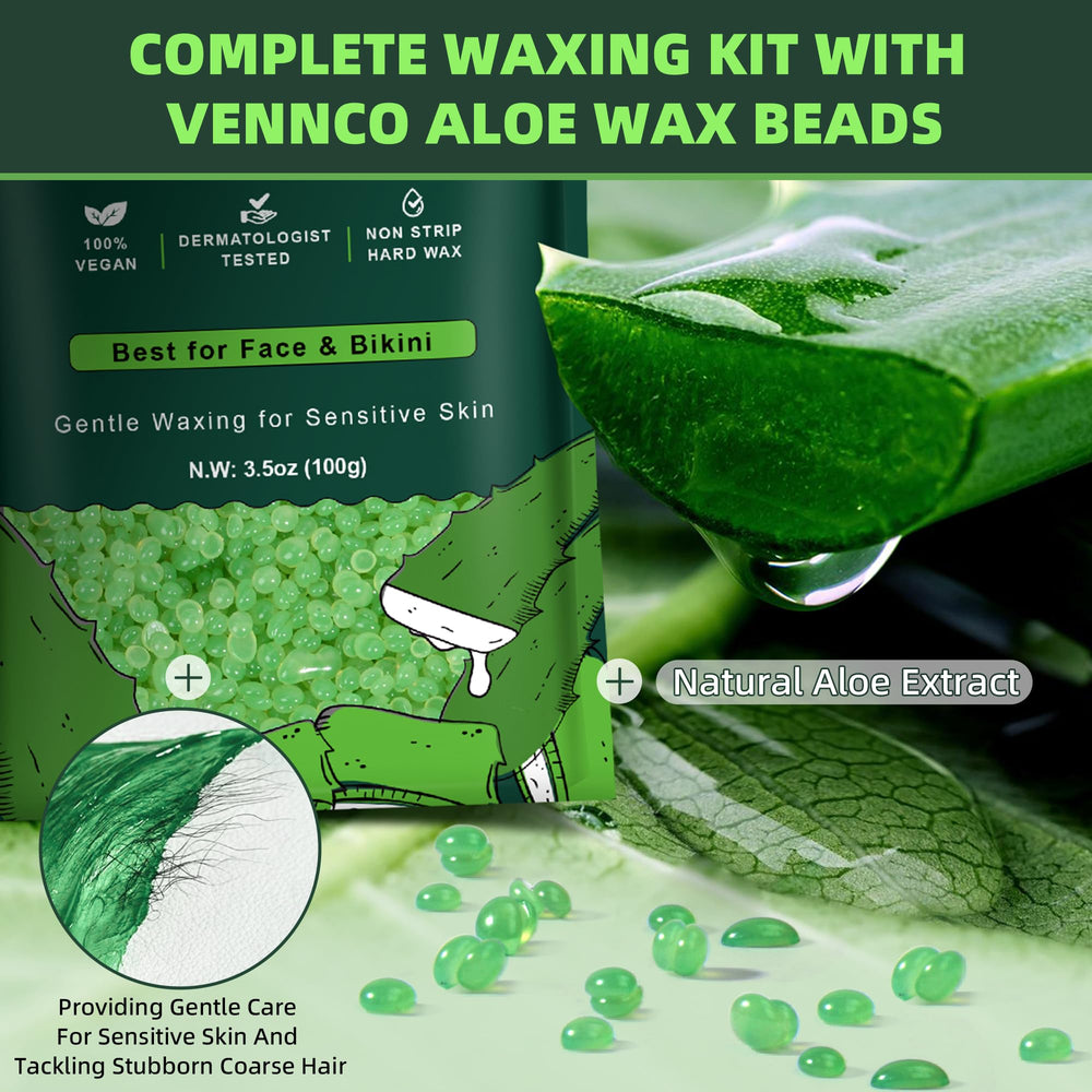 VENNCO pre/post aloe wax oil protects and nourishes skin after waxing.