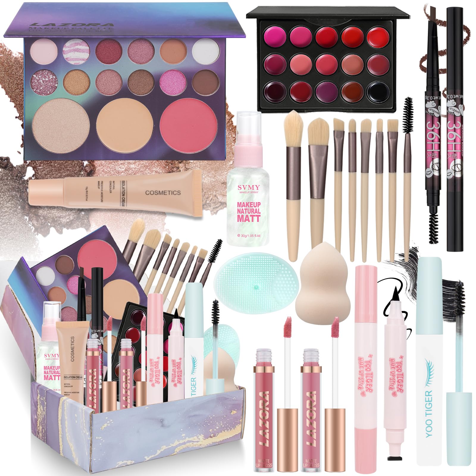 Venshun makeup kit teens open pack shows an all-in-one set for daily looks.