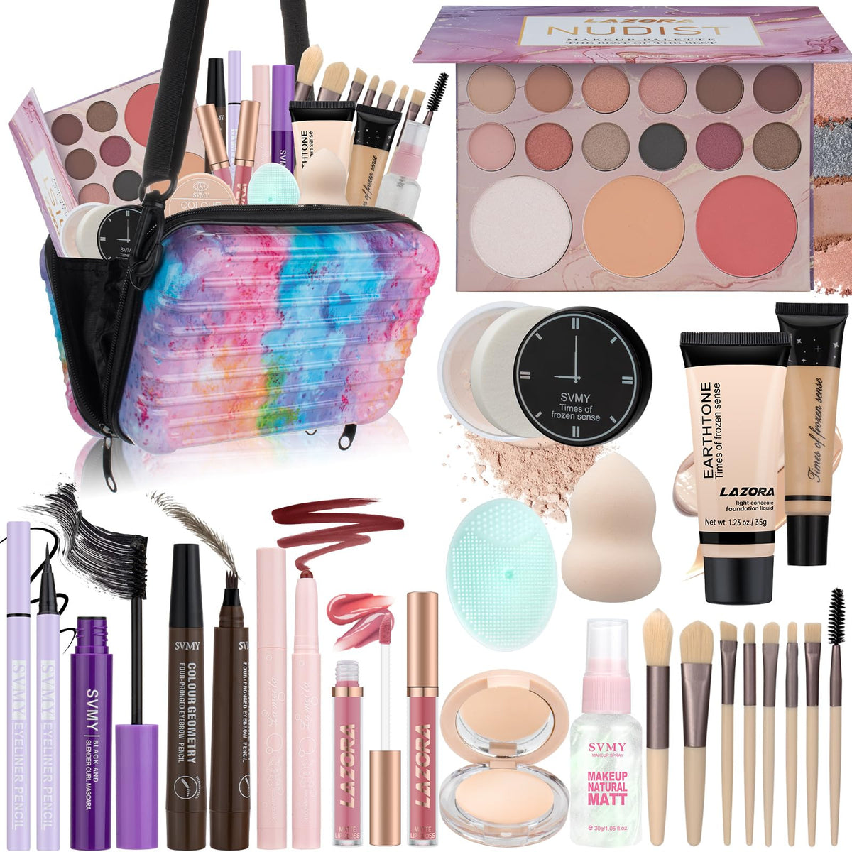 Venshun makeup set all-in-one palette: versatile colors for day-to-night looks.