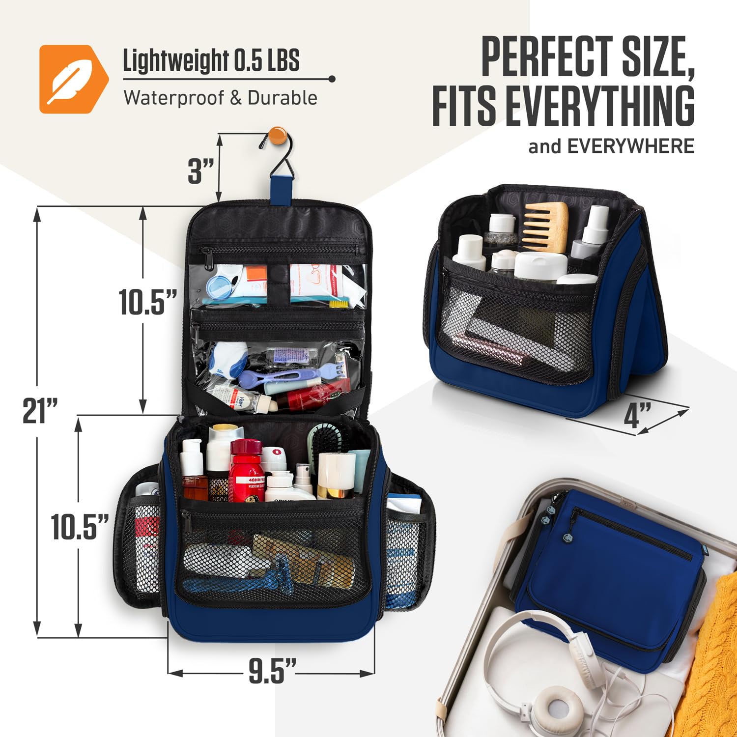 VENTURE 4TH expandable compartments image highlights 18 pockets for versatile packing and simple item separation.