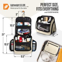 VENTURE 4TH expandable compartments keep cosmetics organized for quick packing.