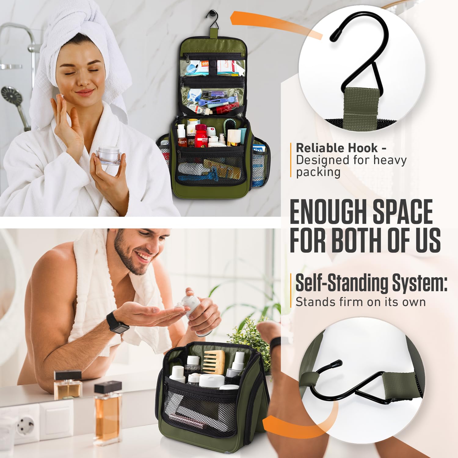 VENTURE 4TH built-in hook forest green for hanging and space-saving