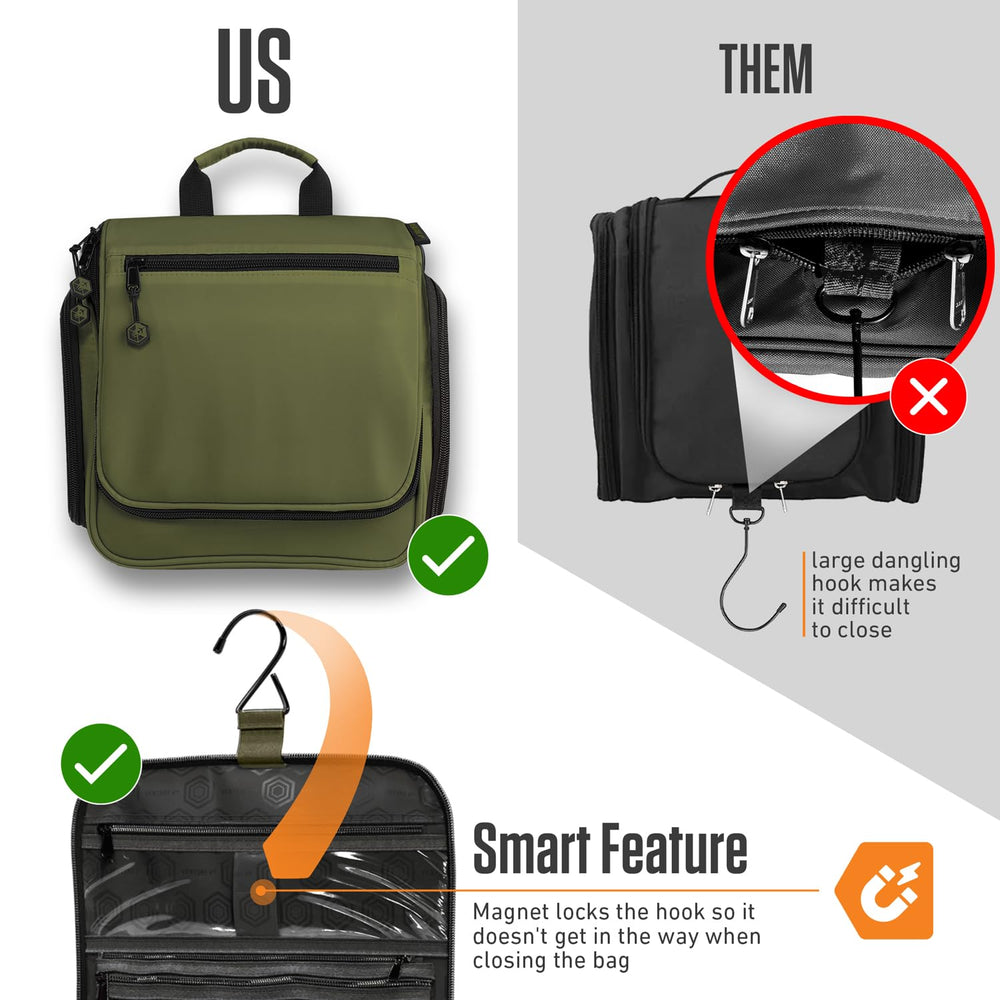 Venture 4th travel organizer layout illustrates full accessibility and smart organization.