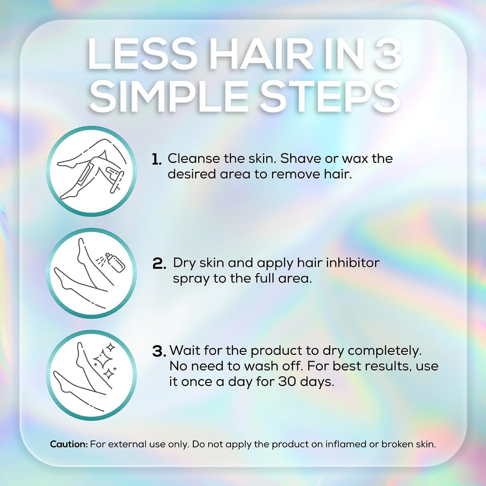 VENUS VISAGE Hair Inhibitor armpit usage for irritation-free post-wax care.